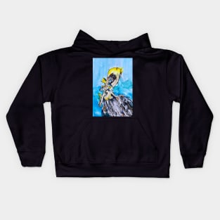 Mouth full of fishes. Kids Hoodie